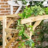 Resenkos Garden Bench, Patio Bench,Patio Garden Bench, Wooden Bench, Outdoor Bench for Vines/Climbing Plants, Natural - 4 of 4