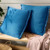 TOWN & COUNTRY EVERYDAY Rio Solid Fringe Indoor Outdoor Decorative Pillow, 2-Pack Set - 3 of 4