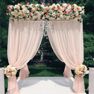 Artloge 4 Post 10x10FT Heavy Duty Adjustable Wedding Backdrop DIY Adjustable Party Curtain Decoration Background Stand Canopy Tent Chuppah - 1 of 4