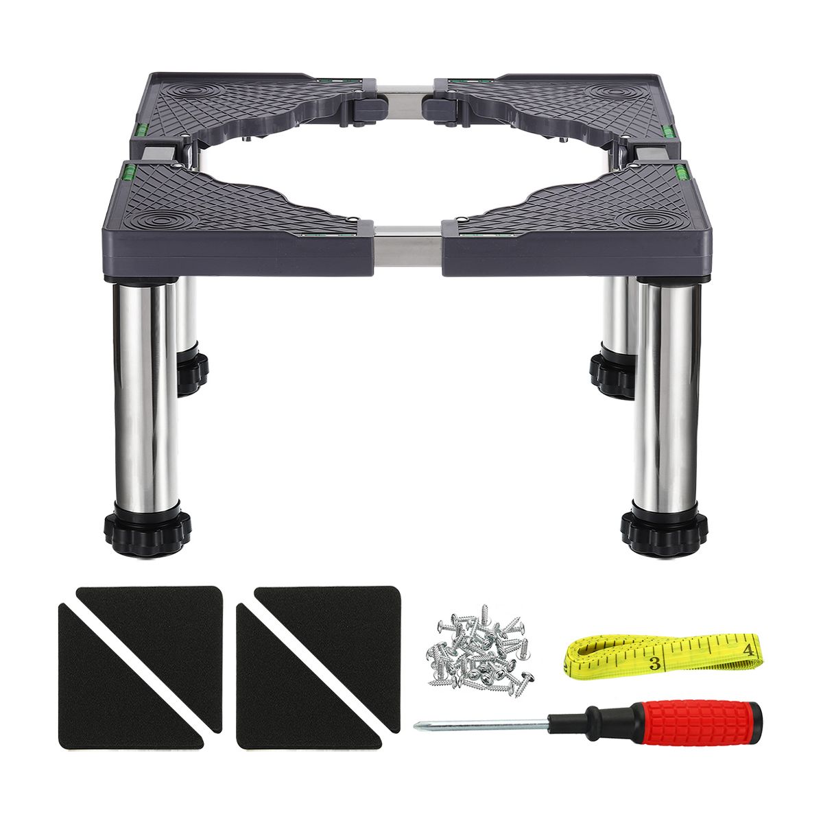 Unique Bargains 4 Strong Feet Multi-Functional Adjustable Mini Fridge Stands