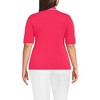 Lands' End Women's Elbow Sleeve Lightweight Jersey Embellished Polo - 2 of 3