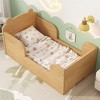 Okak Bear-Shaped Floor Bed for Ages 3-6, Toddler Bed Frame with Safety Fence, Cute Animal-Shaped Kids Bed - 2 of 4