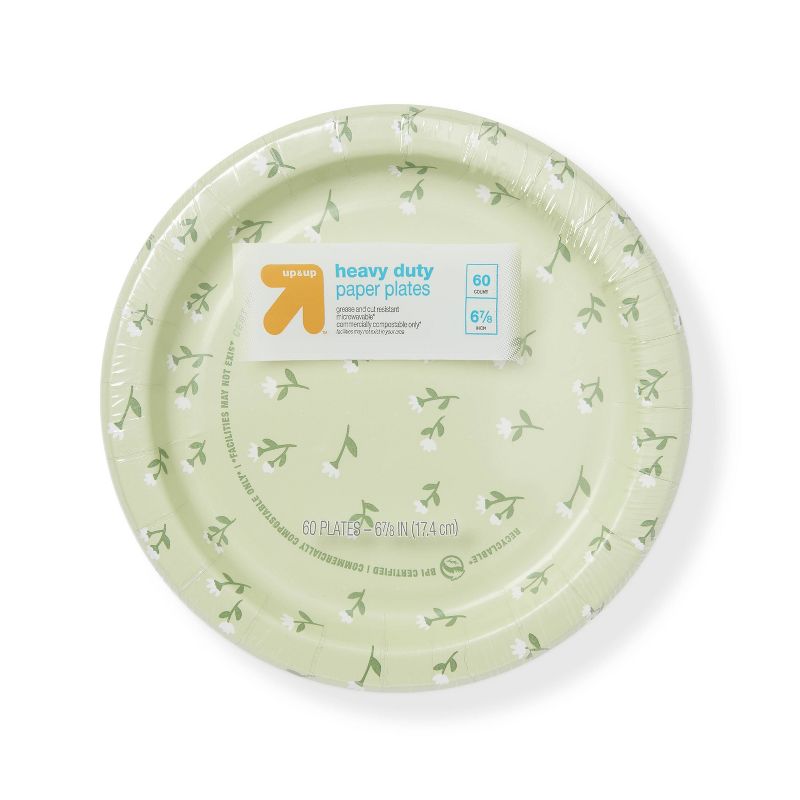 Disposable Plate 7&#34; - Ditsy Floral - 60ct - up &#38; up&#8482;, 1 of 4