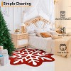 Christmas Snowflake Rug 3x3 Bathroom Rugs Christmas Doormats Machine Washable Area Rug - 3 of 4