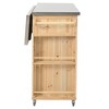 Cesicia 52.25'' W Outdoor Kitchen Island Fir Wood Kitchen Island with Stainless Steel Top, Ample Storage Spacer for Outdoor BBQ, Patio, Backyard - 4 of 4