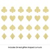 Big Dot of Happiness Gold Glitter Card Suits - No-Mess Real Gold Glitter Cut-Outs - Las Vegas and Casino Party Confetti - Set of 24 - 2 of 4