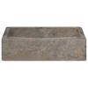 vidaXL Sink Gray 15.7 in.x15.7 in.x3.9 in. Marble - 3 of 4