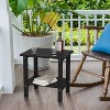 OBOKATA Weather Resistant Outdoor Side Table, Adirondack HDPE Small Outdoor Table, 2-Tier Small Patio Tables for Outside or Indoor, Black - 2 of 4