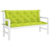 vidaXL Indoor/Outdoor Bench Cushions 2 pcs, Non-slip, Water-Repellent, Bright Green 59.1"x19.7"x2.8" - 4 of 4
