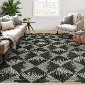 Indoor Area-Rug Bohemian Farmhouse Rustic Geometric Easy-Cleaning Bedroom Kitchen Living Room Non Shedding - 1 of 4
