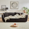 TIRAMISUBEST Modern Sectional Sofa, Stylish Chenille 3-Seat Couch with 2 Pillows, Thickly Padded Long Loveseat - 3 of 4