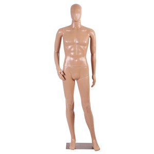 FDW Male Mannequin 73Inch Manikin Dress Form Adjustable Mannequin Stand  Realistic Full-Body Mannequin with Metal Base - 1 of 4