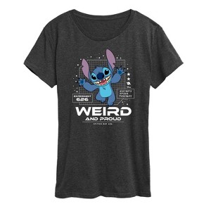 Women's - Lilo and Stitch - Weird And Proud Stitch Short Sleeve Graphic T-Shirt - 1 of 4
