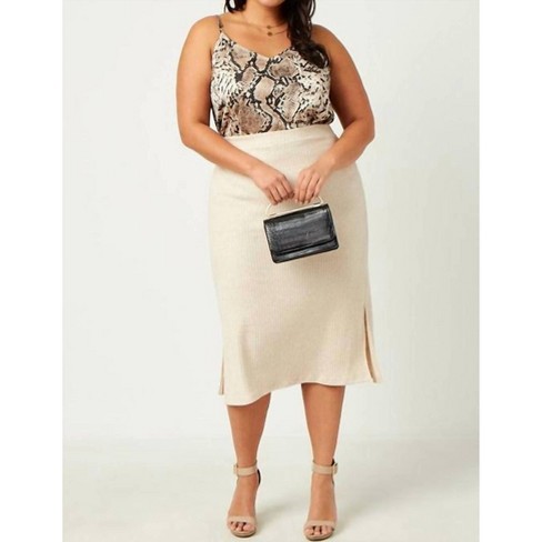 Women's Slay Ribbed Pencil Skirt - Hayden LA - image 1 of 2