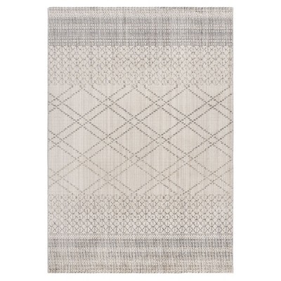 Gertmenian Olbia Andria Modern Geometric Ivory Polyester Indoor Area Rug