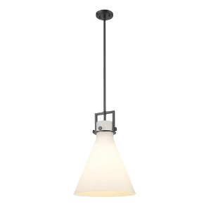 Newton Cone - 1 Light Stem Hung Pendant In Industrial Style-19.13 Inches Tall and 14 Inches Wide - 1 of 1