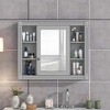 Bathroom Medicine Cabinet with Mirror Door, Wall Mounted Bathroom Storage Cabinet, Bathroom Wall Cabinet with 6 Open Shelves for Bathroom - 3 of 4