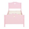 Twin Size Platform Bed with Wood Slat Support and Headboard - 3 of 4