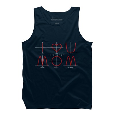 Men's Design By Humans I Love You Mom Math Equations By WatercolorFun Tank Top