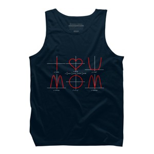 Men's Design By Humans I Love You Mom Math Equations By WatercolorFun Tank Top - 1 of 2