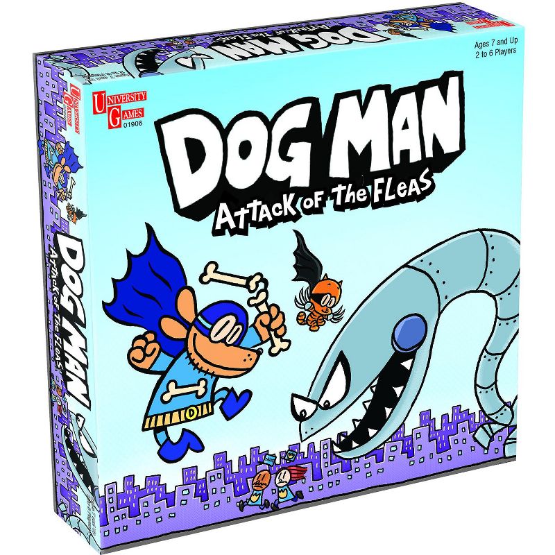University Games Dog Man Attack of the Fleas Board Game | For 2-6 Players, 1 of 4
