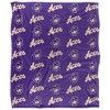 University Of Evansville Logo Pattern Silky Touch Blanket White 50x60 - 2 of 4