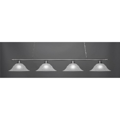 Toltec Lighting Oxford 4 - Light Island Pendant Light in  Brushed Nickel with 16" White Marble  Shade - image 1 of 1