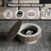 31.5" Fluted Round Coffee Table with Hidden Storage,Modern Accent Tea Table for Living Room Bedroom-3irtyhousy - 3 of 4