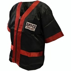 Amber Fight Gear Satin Cornerman Jacket – Durable, Stylish Support Gear with Ample Pockets & Tailored Fit for Boxing - 1 of 3