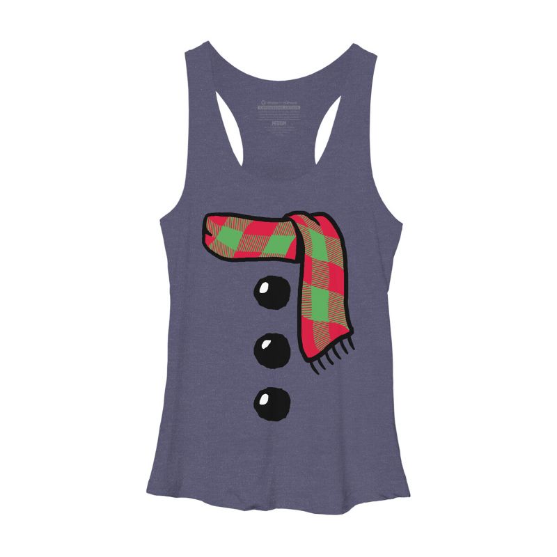 Women's Design By Humans Snowman Costume Kids Shirt Christmas Gift Santa Claus TShirt 2 By vomaria Racerback Tank Top, 1 of 4