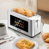 SEVOBAL Toasters Four-Slice Wide Slot Stainless Steel Toaster with Touch Controls for Family Use, Silver, 15.63"*6.3"*7.09" - 2 of 4