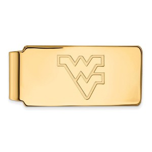 Black Bow Jewelry 10k Yellow Gold West Virginia Mountaineers NCAA Money Clip - 1 of 3