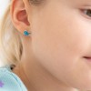 Girls' Playful Whale Screw Back Sterling Silver Earrings - In Season Jewelry - 3 of 4