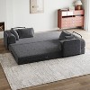 78.7-Inch Convertible Sleeper Sofa Bed with Cylindrical Pillow,Folding Sofa Bed with Side Pocket,Floor Sofa Lounge Couch for Living Room Bedroom - 3 of 4