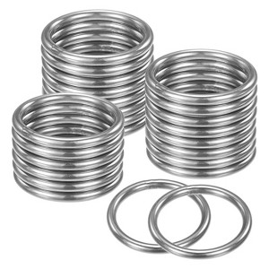 Unique Bargains Dream Catcher Stainless Steel Macrame Wreath Floral Round Metal O Rings 24 Pcs - 1 of 4