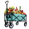 BEAFUP Collapsible Foldable Beach Wagon Cart with Strapping System & 3pcs Waterproof Liner Bag,360lbs Capacity for Camping,Shopping,Beach - 2 of 4