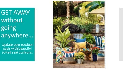 Chic Matte Wicker 16'' Outdoor Tufted Chair Cushions Set