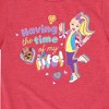 Boys' JoJo Siwa Time Of My Life Short Sleeve Graphic T-Shirt - Heather Red - Large - 2 of 4