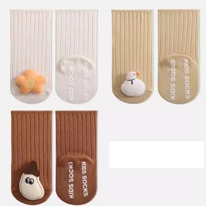 MyKids-Usa Baby Unisex Breathable Comfy Cartoon Animal Doll Socks Non-Slip Set - 1 of 4