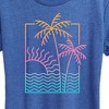 Women's - Instant Message - Line Drawing Sunset Short Sleeve Graphic T-Shirt - 2 of 4