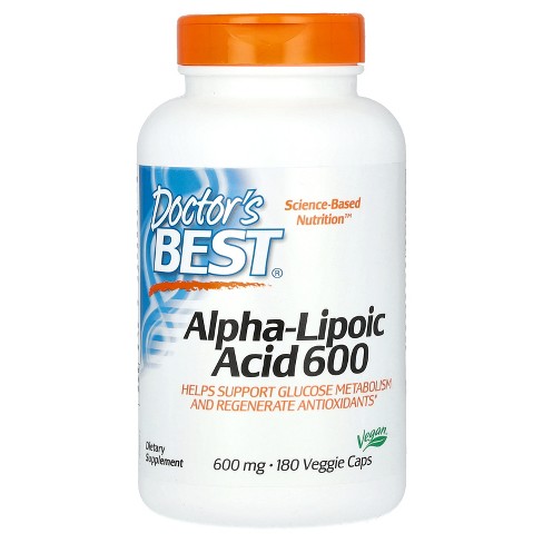 Doctor's Best Alpha-lipoic Acid 600, 600 Mg, 180 Veggie Caps : Target
