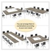 Okak Farmhouse Wood Large Collaborative Desk Rectangle Dining Table,Long Modern Kitchen Dinner Table for Dining Room,Breakfast Nook - 4 of 4