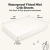 KeaBabies 2pk Isla Waterproof Mini Crib Sheets for Boy, Girl, 38x26 Soft Pack and Play Sheets for Graco Pack and Play Mattress - 3 of 4