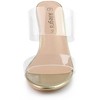 Allegra K Women's Clear Slide Stiletto Heels Sandals - 2 of 4