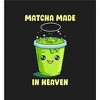 Matcha Made In Heaven Matcha Drink Women's Crew Neck Crop Top - 2 of 3