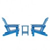 WestinTrends Malibu HDPE Outdoor Patio Folding Poly Adirondack Conversation Set (3-Piece) - 4 of 4