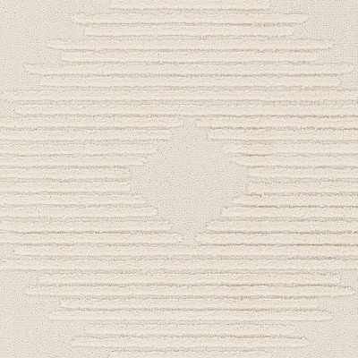 Trikomo Cream Synthetic Fur Square Area Rug 6'7" x 9'