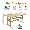 Sunnydaze Hatteras Acacia Wood Outdoor Dining Table with Natural Oil Finish - 57" - 4 of 4