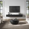 POVISON 63" Black Floating TV Stand, Modern Wall-Mounted Entertainment Center with 3 Drawers, Media Console, TV Console, Perfect for 55-inch TVs - 3 of 4
