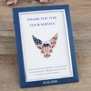 Anna-Kaci Bald Eagle American Flag Shield Brooch Pin with Patriotic Gift Card & Envelope - 3 of 4